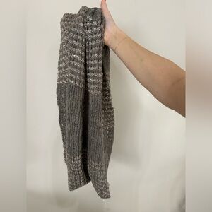 Gray Knit Scarf infinity scarf